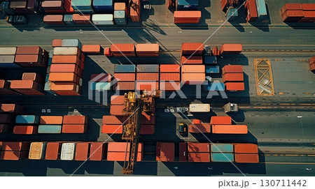 Area for storage and accounting of port cargo...のイラスト素材 [130711442] - PIXTA