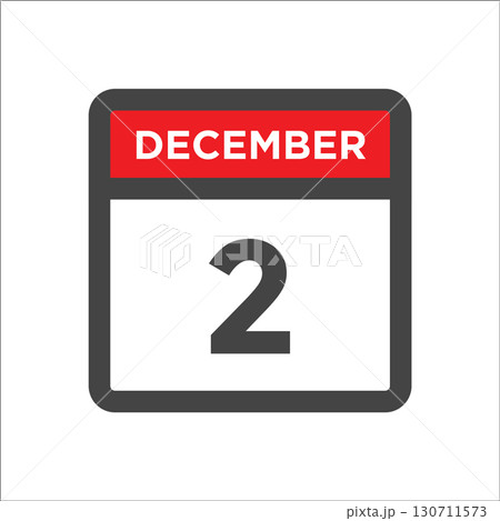 December 2 calendar icon with day of month 130711573