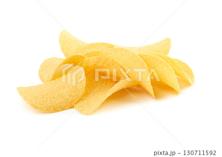 Potato chips isolated Potato chips isolated 130711592