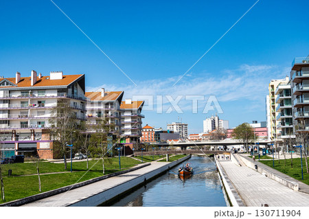 Traditional colorful Moliceiro 130711904