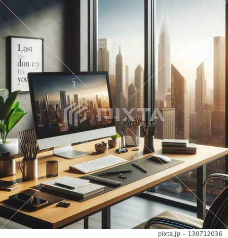 窓際のオフィスデスク 窓際のオフィスデスク 130712036