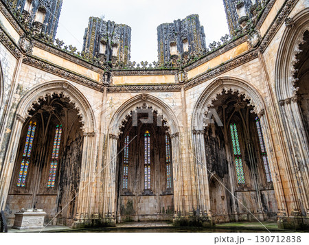 The Capelas Imperfeitas, Unfinished Chapels of Monastery of Batalha at Batalha, Portugal. The Capelas Imperfeitas, Unfinished Chapels of Monastery of Batalha at Batalha, Portugal. 130712838