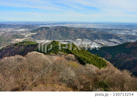 丹沢の高取山山頂 展望台からのパノラマ写真 関東平野 丹沢の高取山山頂 展望台からのパノラマ写真 関東平野 130713254