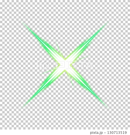 Green X-shaped glowing effect placed on a transparent background Green X-shaped glowing effect placed on a transparent background 130713519