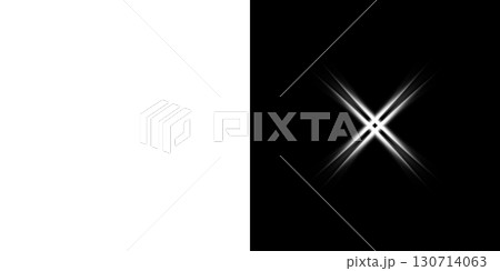 黒背景と透明背景に配置された白い発光X型エフェクト 黒背景と透明背景に配置された白い発光X型エフェクト 130714063
