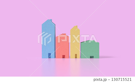 The House Multi color for property concept 3d Rendering. The House Multi color for property concept 3d Rendering. 130715521