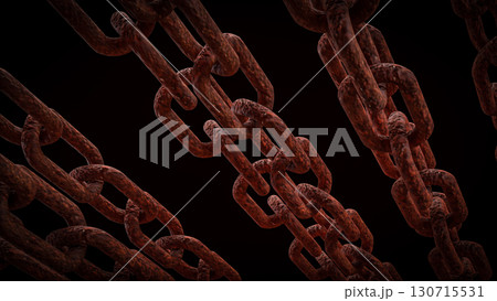 The Rusty Chain for Abstract or Business Background concept 3d Rendering. 130715531