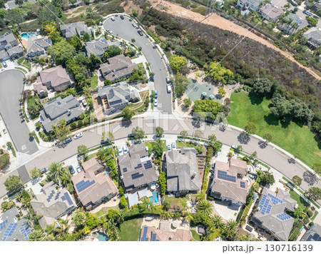 Aerial view houses in Carlsbad in land, North County San Diego Aerial view houses in Carlsbad in land, North County San Diego 130716139