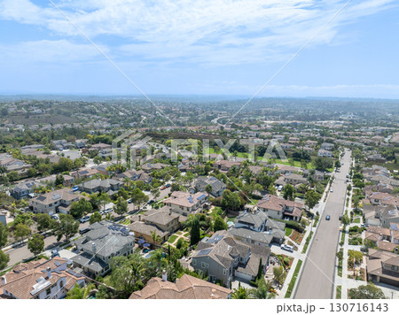 Aerial view houses in Carlsbad in land, North County San Diego 130716143