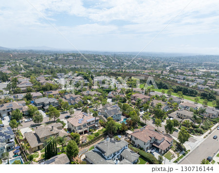 Aerial view houses in Carlsbad in land, North County San Diego Aerial view houses in Carlsbad in land, North County San Diego 130716144