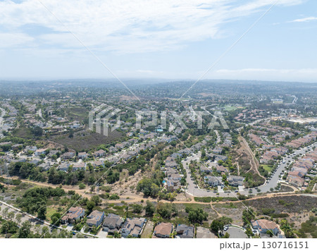 Aerial view houses in Carlsbad in land, North County San Diego 130716151
