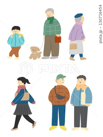 冬服の人物セット2 130716454