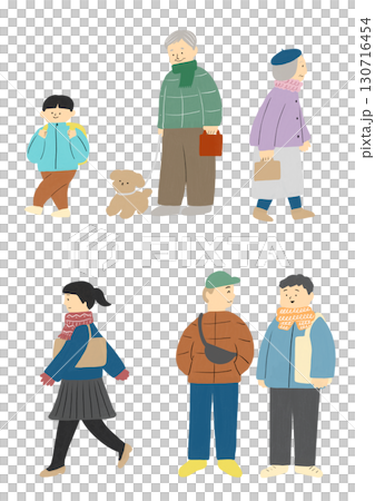 冬服の人物セット2 130716454