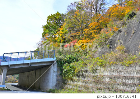 山の紅葉 秋風景 スノーシェルター 国道353号線からの眺め 新潟県十日町市 山の紅葉 秋風景 スノーシェルター 国道353号線からの眺め 新潟県十日町市 130716541