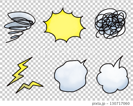 水彩・感情の吹き出しセット:ため息・もやもや・怒り 水彩・感情の吹き出しセット:ため息・もやもや・怒り 130717060