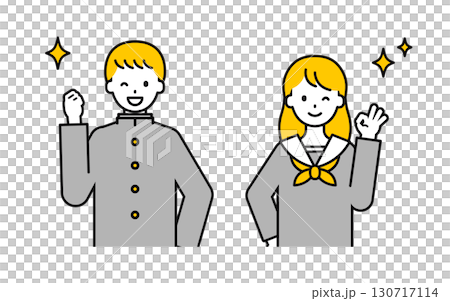 Simple student men and women_happy 130717114