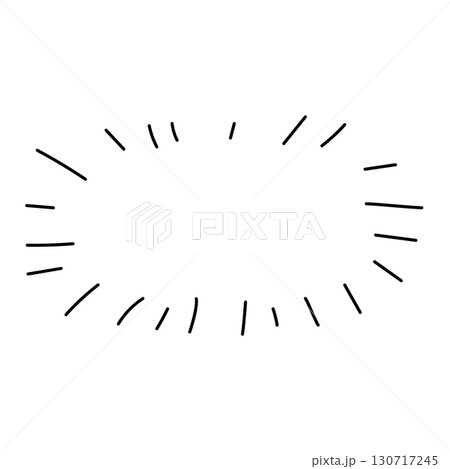 手描きゆるふきだし　集中線 130717245