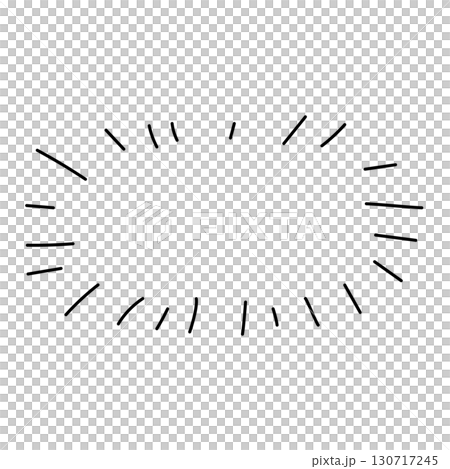 手描きゆるふきだし　集中線 130717245