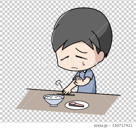 食欲がない男性のイラスト 食欲がない男性のイラスト 130717421