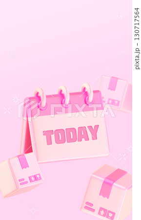 cartoon style Package Box delivery event template banner cartoon style Package Box delivery event template banner 130717564