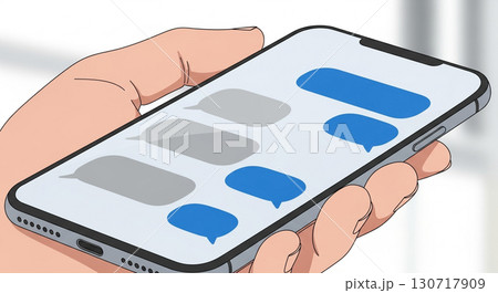 スマートフォンのチャット スマートフォンのチャット 130717909