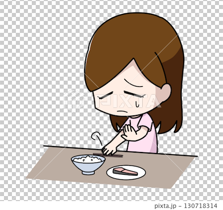 食欲がない女性のイラスト 食欲がない女性のイラスト 130718314