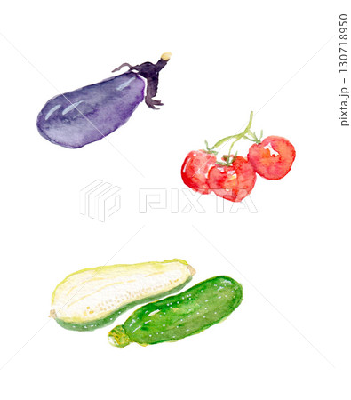 水彩手描き野菜 水彩手描き野菜 130718950