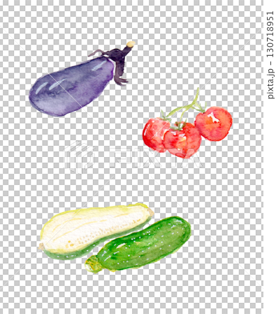 Watercolor hand-painted vegetables 130718951