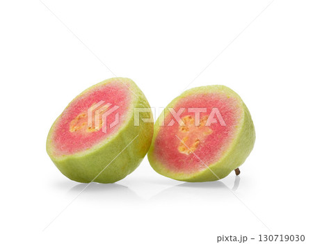 Fresh red guava isolated on white background. Fresh red guava isolated on white background. 130719030