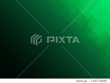 緑色の幾何学的な抽象背景 グラデーションと透明な四角形 130719895