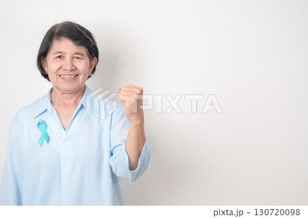 Elderly with blue Ribbon for concept of blue November, November Prostate Cancer Awareness month, World Diabetes day , Men Health month, International men, Father day. Healthcare and world cancer day Elderly with blue Ribbon for concept of blue November, November Prostate Cancer Awareness month, World Diabetes day , Men Health month, International men, Father day. Healthcare and world cancer day 130720098