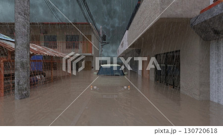 水没した家 130720618