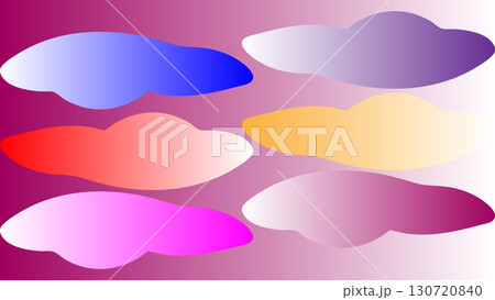 Colorful Abstract Gradient Cloud Shapes Background for Modern Creative Digital Designs 130720840