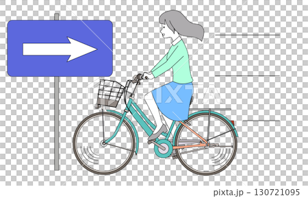 逆走する自転車 130721095