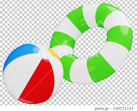 3D_浮き輪_ビーチボール 3D_浮き輪_ビーチボール 130721115