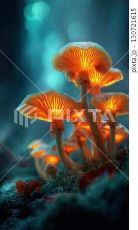 Giant glowing mushrooms, enchanted forest, mystical light, fantasy, nature, magical atmosphere Giant glowing mushrooms, enchanted forest, mystical light, fantasy, nature, magical atmosphere 130721615