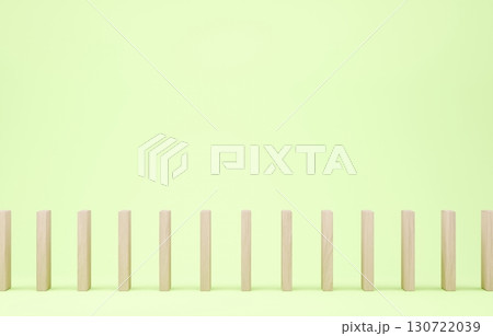 3D素材_木製ドミノ_黄緑 3D素材_木製ドミノ_黄緑 130722039