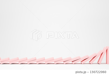 3D素材_ドミノ_ピンク 130722060