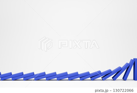 3D素材_ドミノ_青 3D素材_ドミノ_青 130722066