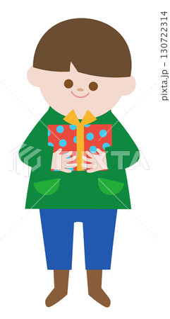 プレゼントを持つこども 130722314