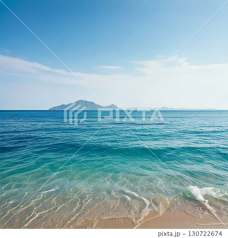フレッシュで落ち着いた海の雰囲気を表現した背景イラスト 130722674