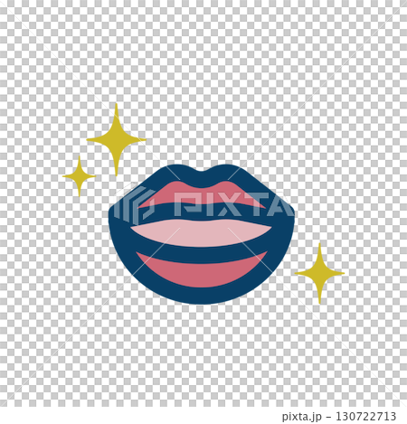 Glitter lips icon illustration 130722713