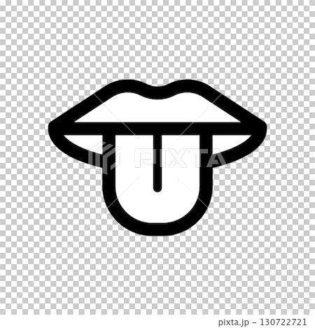 Icon illustration of a mouth sticking out tongue Icon illustration of a mouth sticking out tongue 130722721