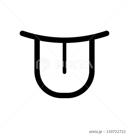 シンプルな舌のイメージのアイコンイラスト 130722722