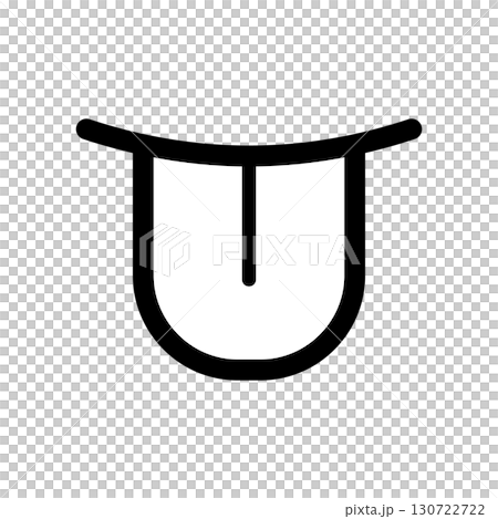 シンプルな舌のイメージのアイコンイラスト 130722722