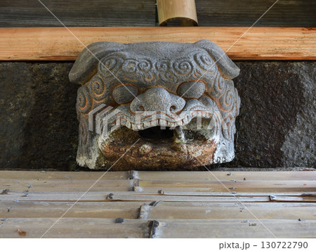 立木神社　手水舎の獅子口 130722790