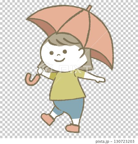 日傘をもつ子供 日傘をもつ子供 130723203