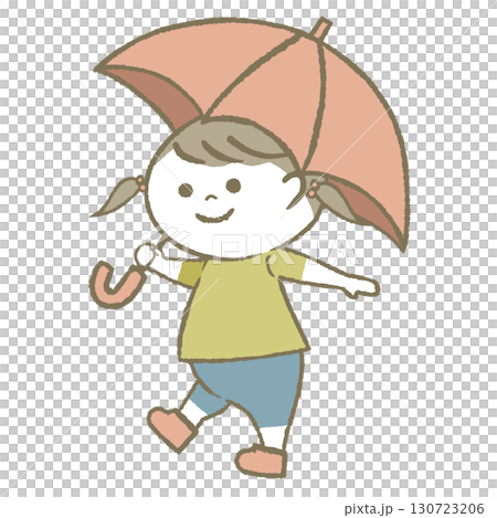 日傘をもつ子供 130723206