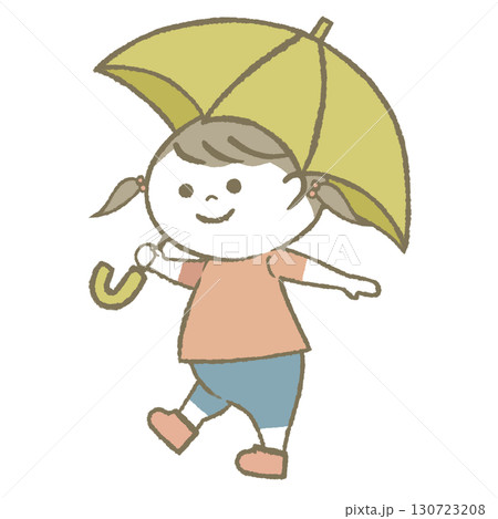日傘をもつ子供 日傘をもつ子供 130723208