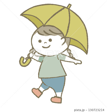 日傘をもつ子供 130723214